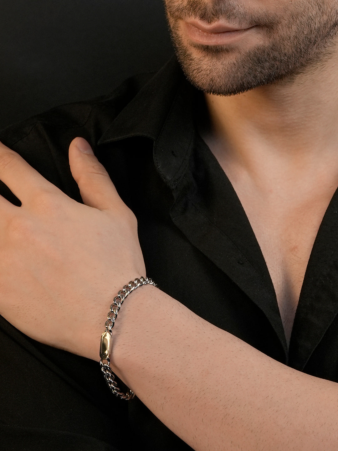 Rhodium Plating Anti Tarnish Waterproof Plate Bracelet