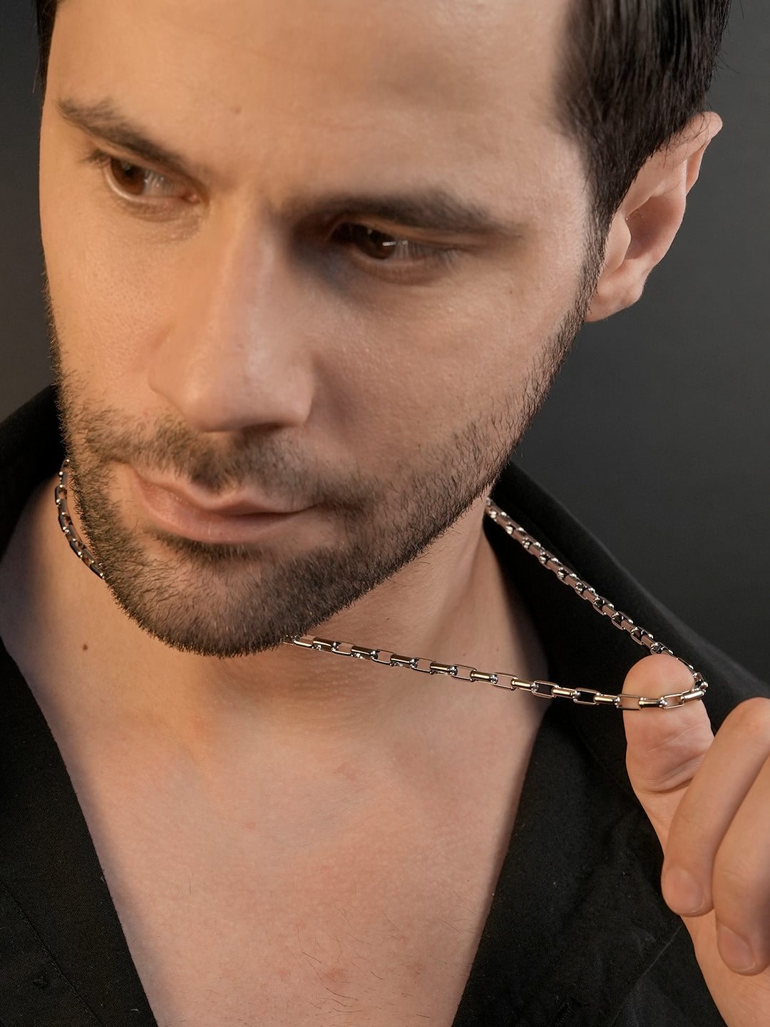 Rhodium Plating Waterproof Anti Tarnish Box Chain