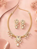 Aanura White Stone Drop Necklace Set