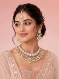 Aanura Pearl Kundan Bridal Necklace Set