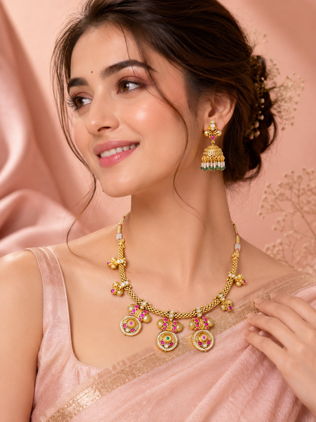 Aanura Traditional Necklace & Earring Set