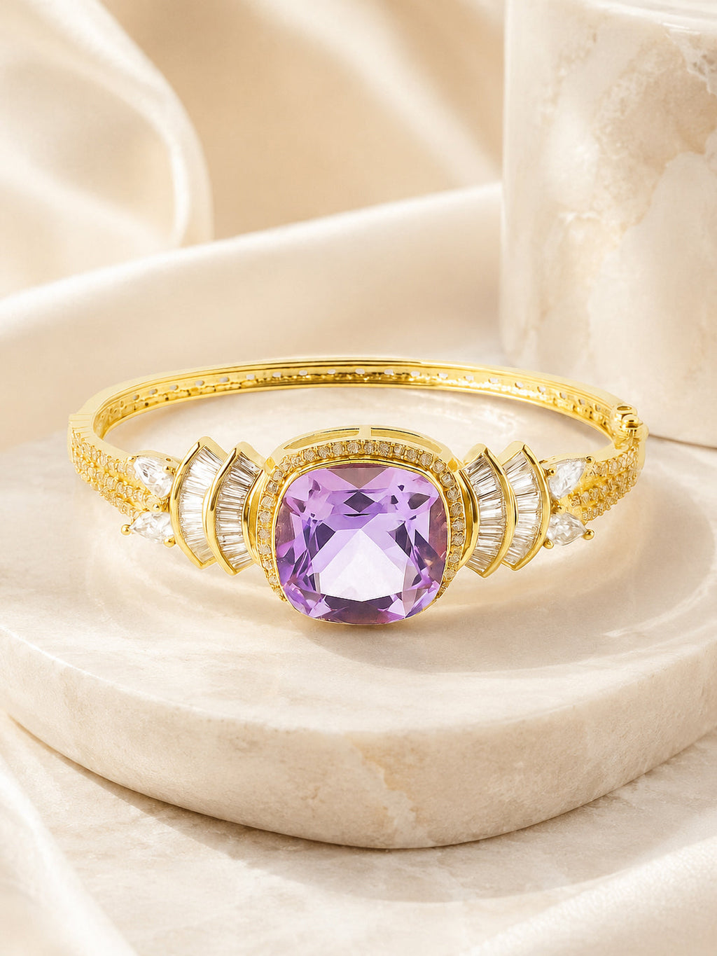 Aanura Regal Ruby Glow Gold Bracelet