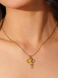 Aanura Angel Charm Minimal Pendant Necklace