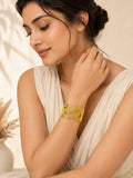 Aanura Golden Infinity Weave Statement Bracelet