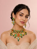 Aanura Multi-Colour Stone Choker Necklace Set