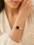 Aanura Regal Ruby Glow Gold Bracelet