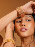 Aanura Gold Plated Heritage Stonework Bangle
