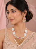 Aanura Pearl Bridal Choker Necklace with Ruby Motifs