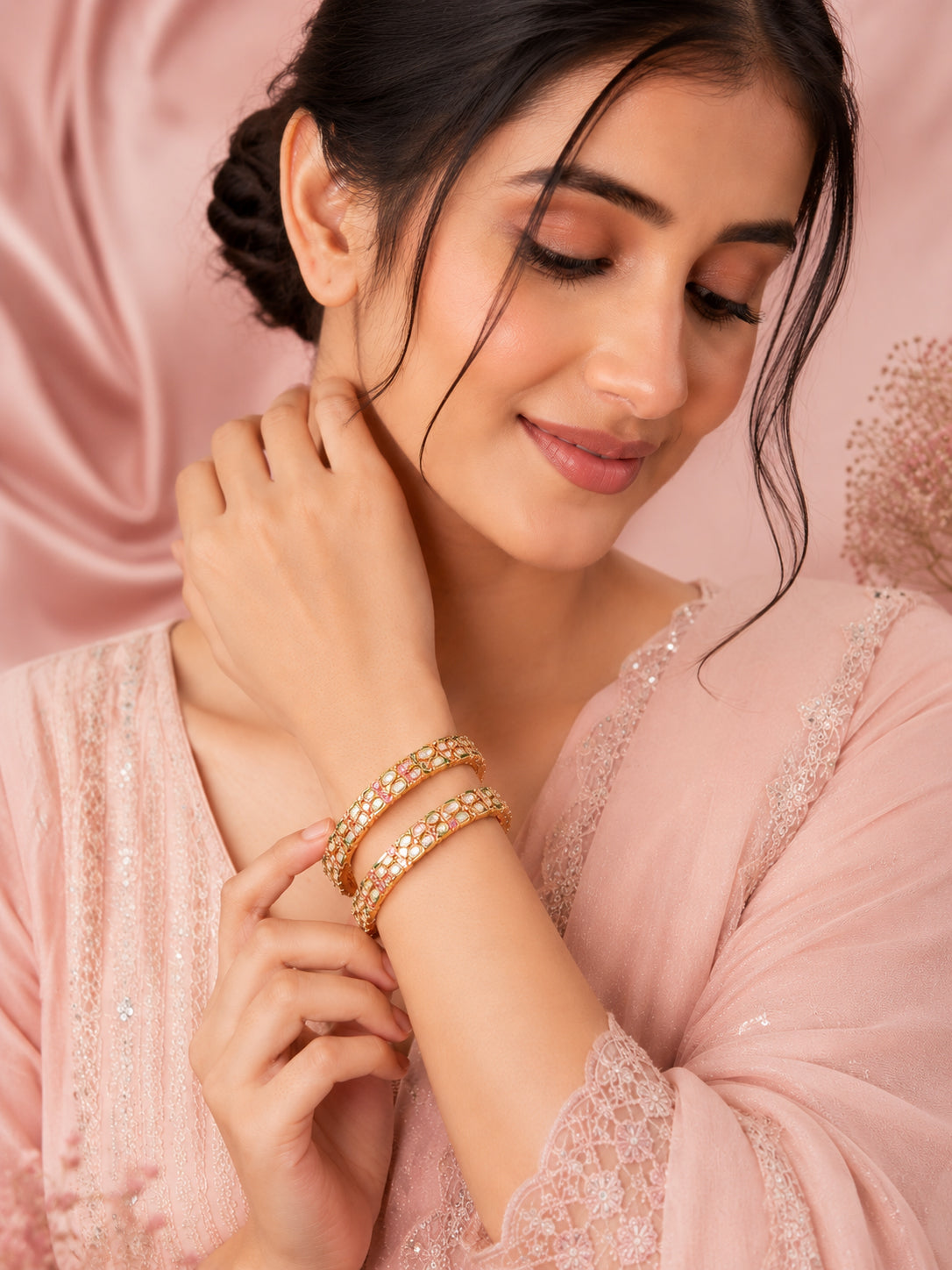 Aanura Classic Stone-Set Gold Plated Bracelet