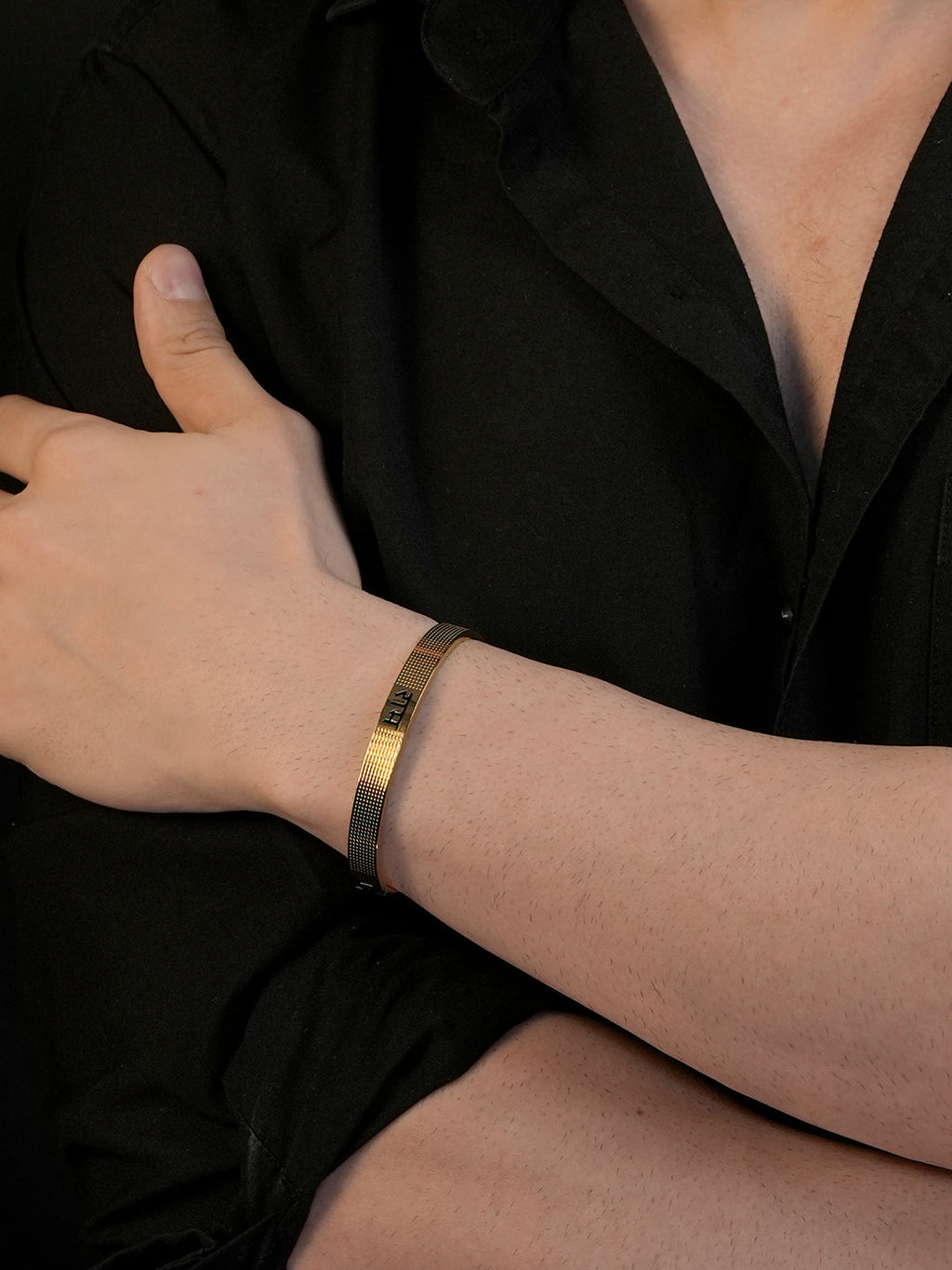 18K Gold Ram Anti-Tarnish Waterproof Kada Bracelet