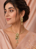Aanura Antique Floral Pendant Necklace with Pearls