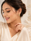 Pavé Link Hoop Earrings in 18K Gold Plating