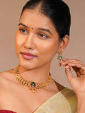 Aanura Gold Plated Emerald Aura Necklace Set