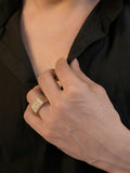 18K Gold Royale CZ Anti-Tarnish Waterproof Ring