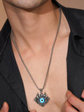Aanura Men's Evil Eye Pendant Necklace