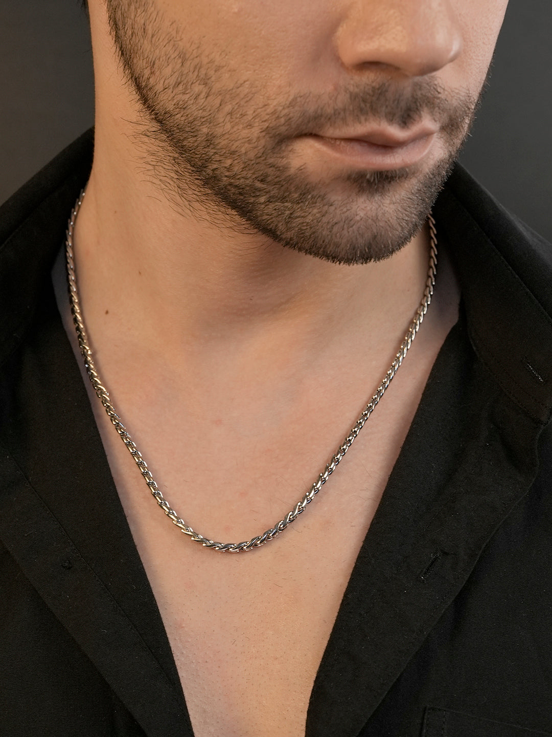 Rhodium Plating Anti Tarnish Waterproof Rope Chain