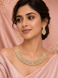 Aanura Grand Kundan Choker Necklace with Earrings