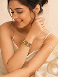 Aanura Abstract Strokes Enamel Gold Bracelet
