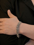 Rhodium Plating Anti Tarnish Waterproof Bolt Bracelet