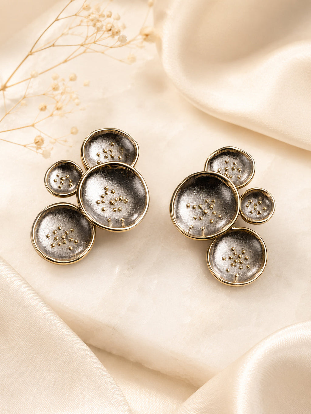 Aanura Abstract Dome Cluster Earrings