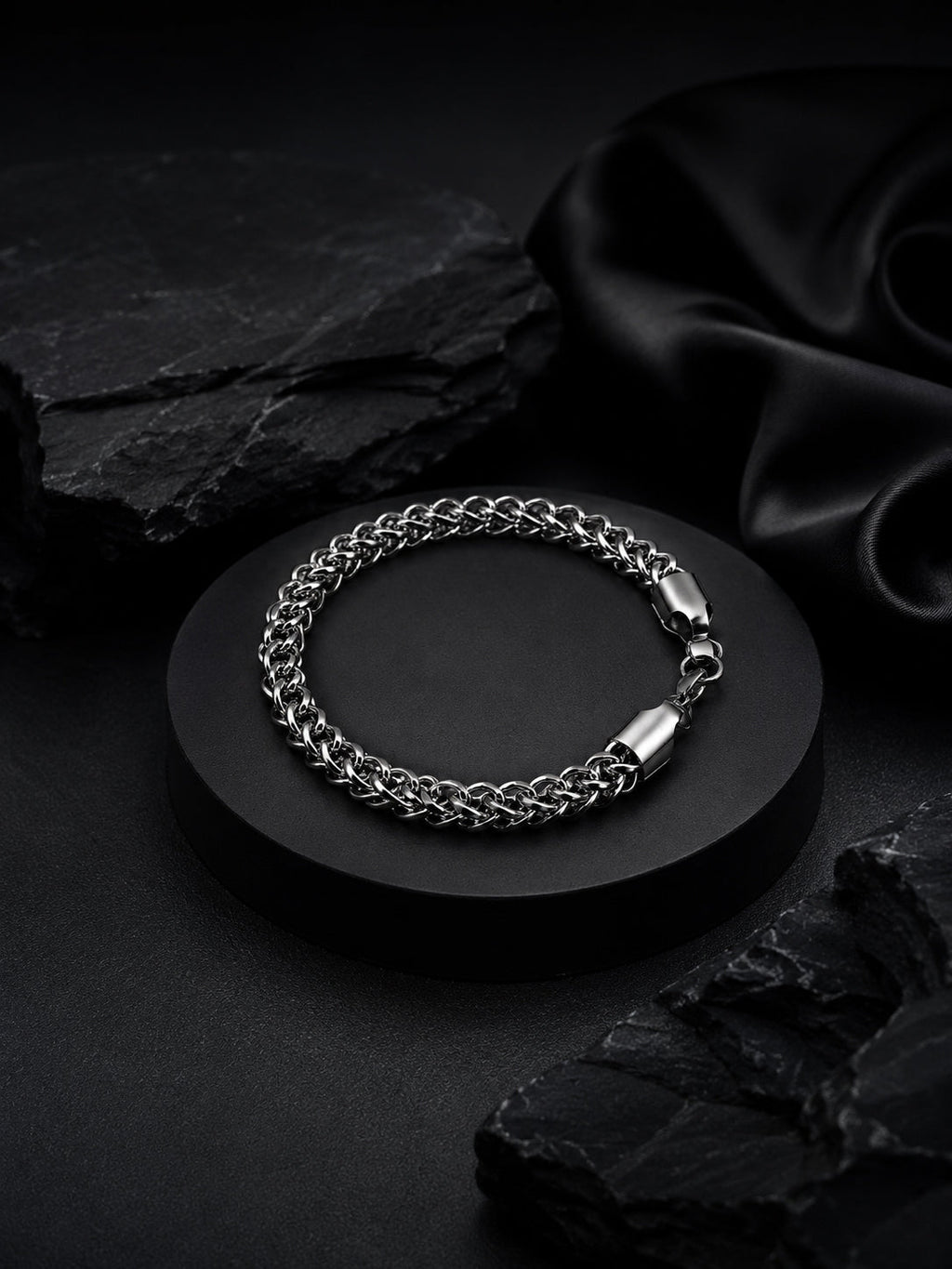 Rhodium Plating Anti Tarnish Waterproof Wheat Bracelet