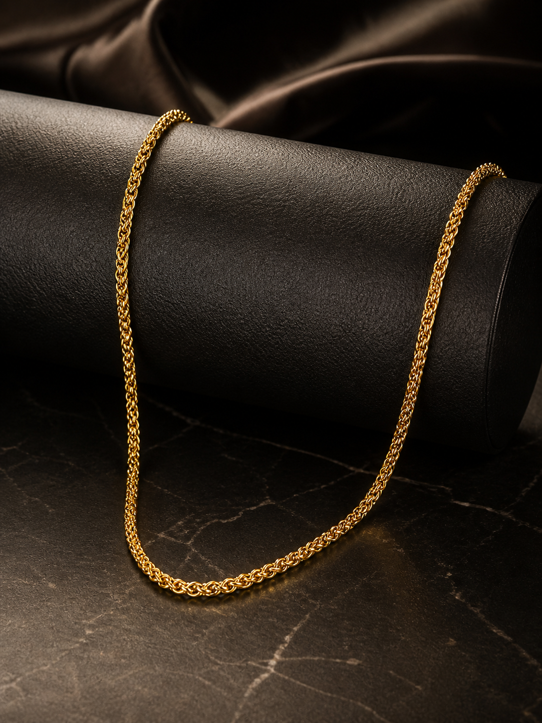Aanura Men's Gold-Plated Chain thin