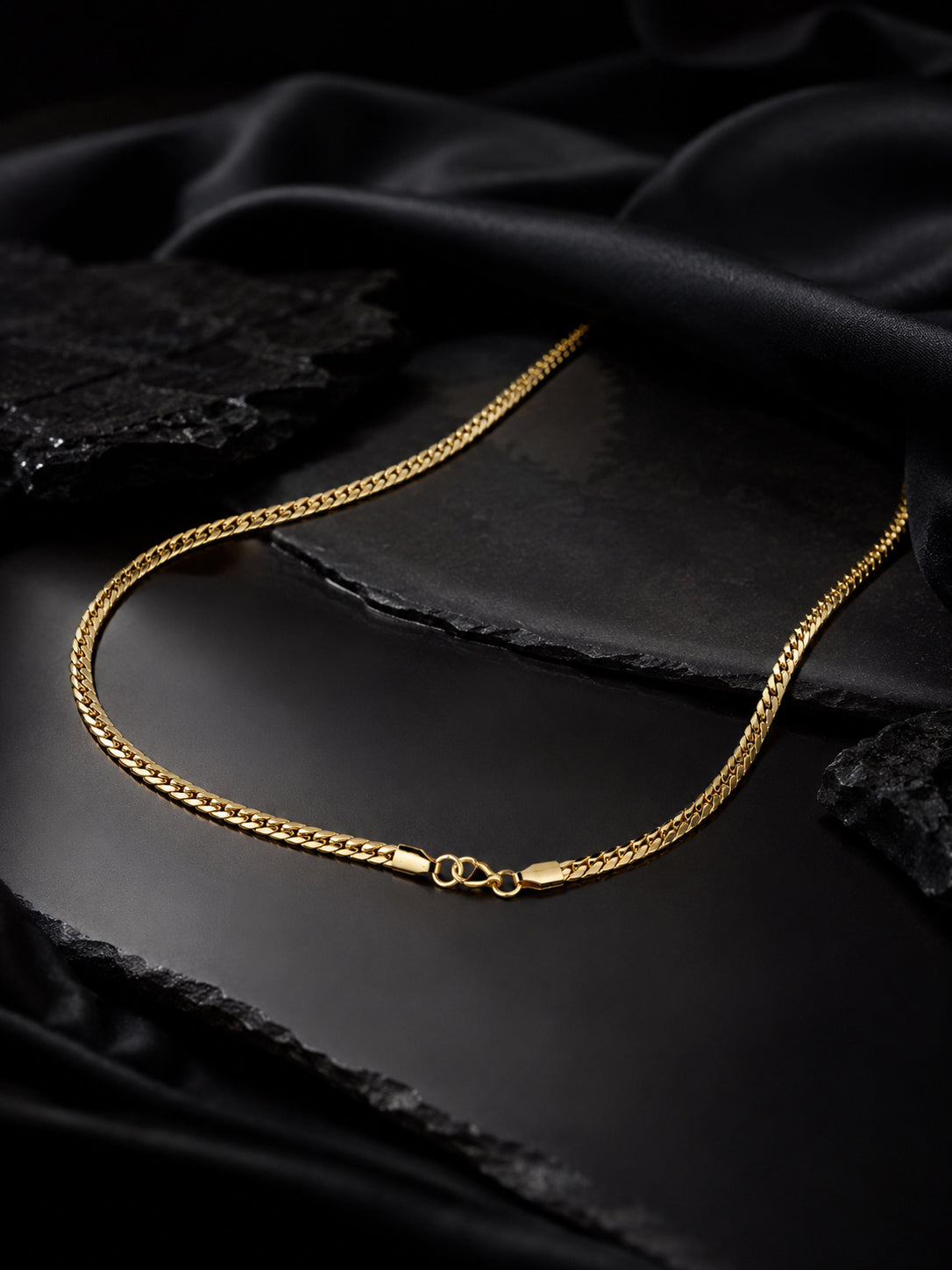 18K Gold Plated Patterned Anti-Tarnish Waterproof Chain