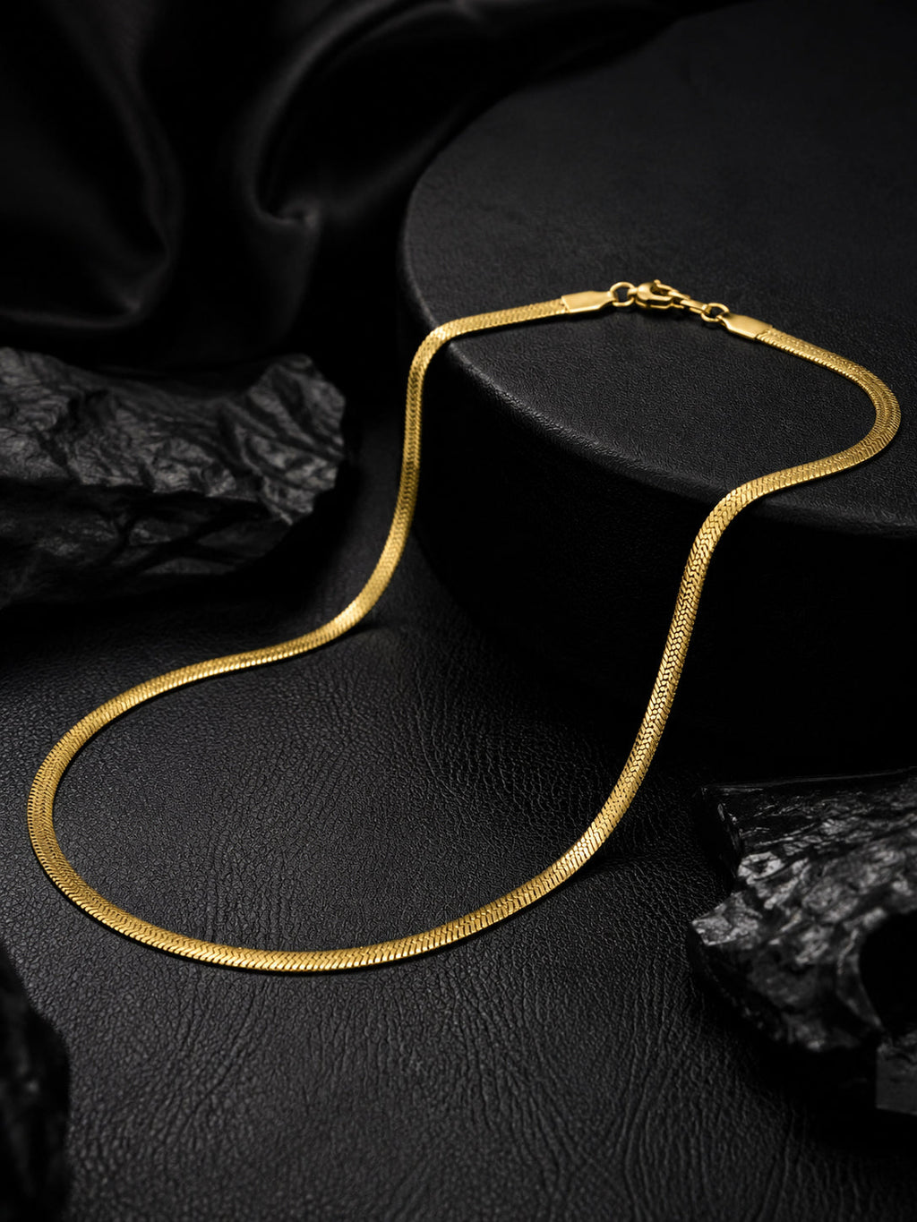 18K Gold Plated Sleek Weave Anti-Tarnish Waterproof Chain