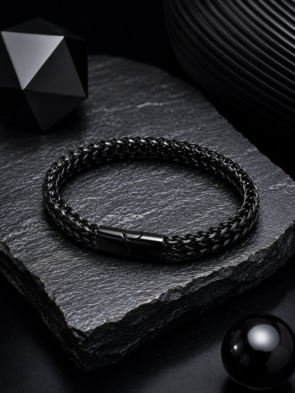 Black Plated Anti Tarnish Waterproof Chain Bracelet