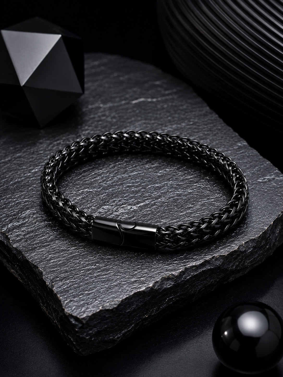 Black Plated Anti Tarnish Waterproof Chain Bracelet