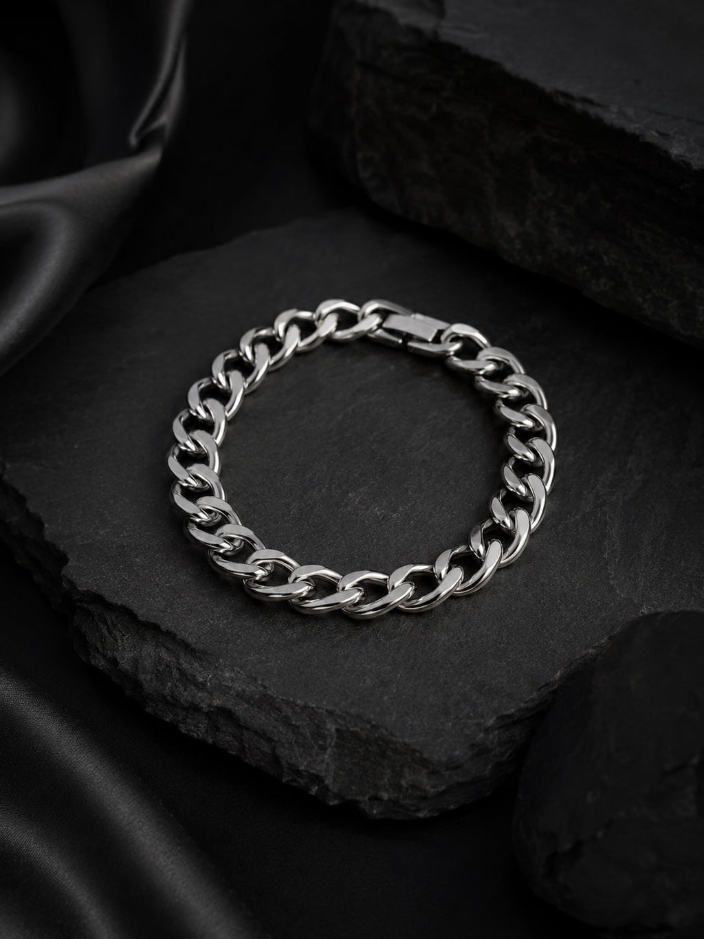 Rhodium Plating Anti Tarnish Waterproof C-Link Bracelet