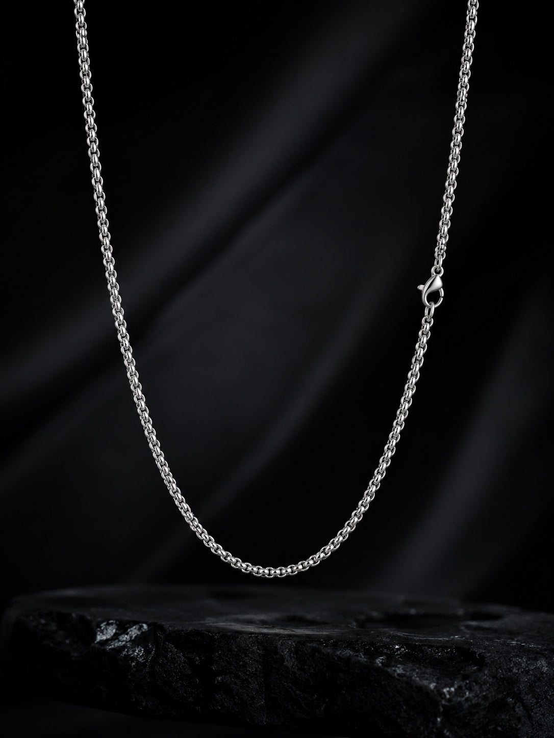 Rhodium Plating Anti Tarnish Waterproof Anchor Chain