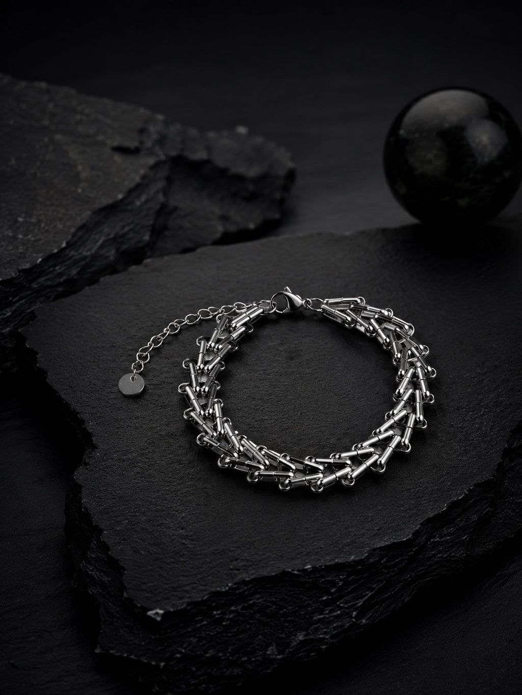 Rhodium Plating Anti Tarnish Waterproof Ladder Bracelet