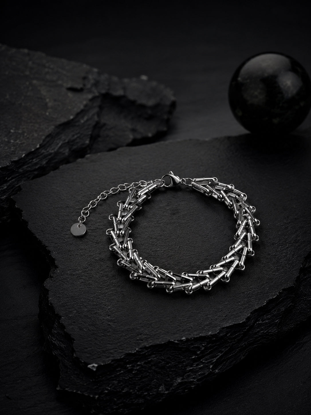 Rhodium Plating Anti Tarnish Waterproof Ladder Bracelet