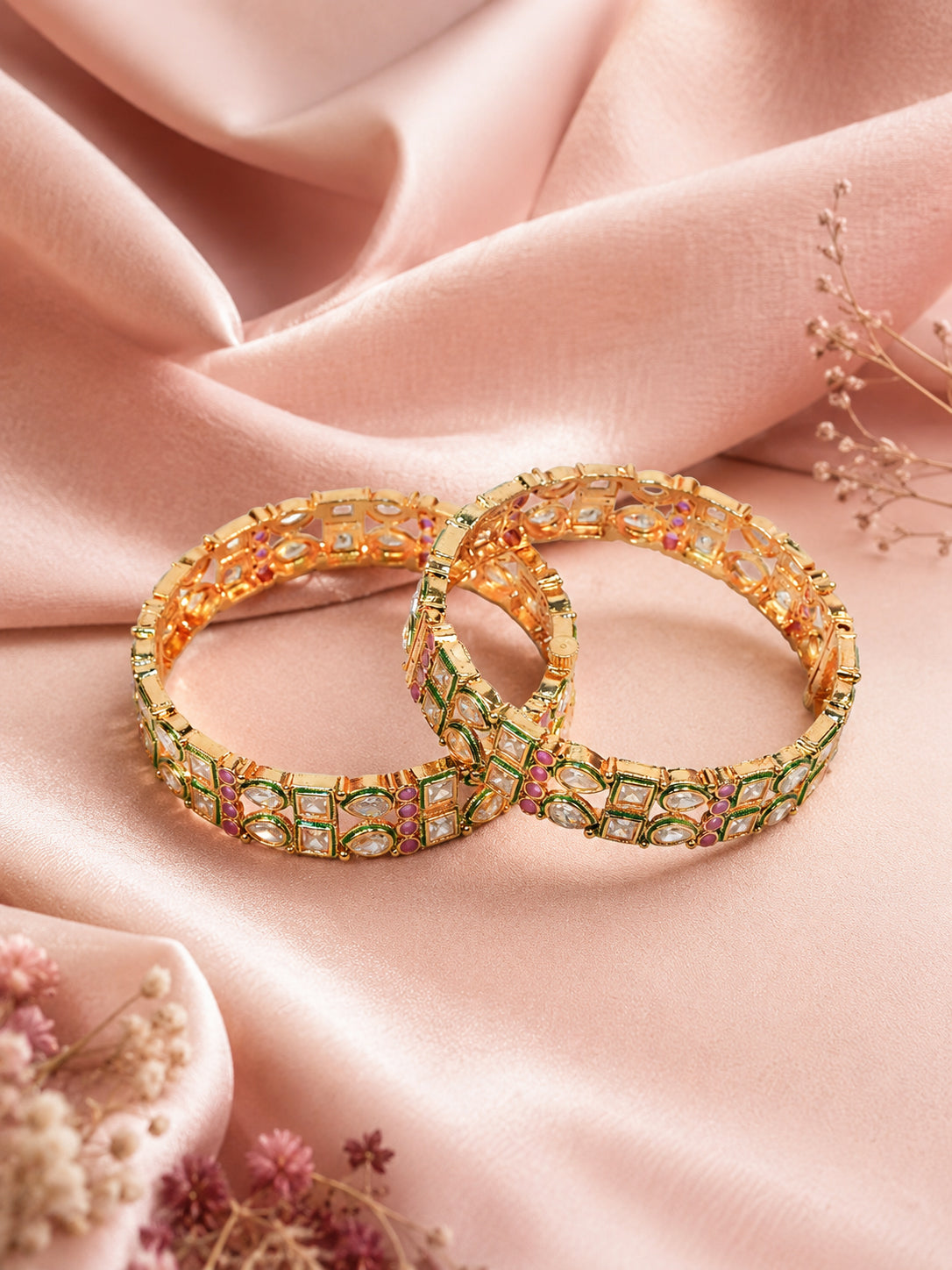 Aanura Classic Stone-Set Gold Plated Bracelet