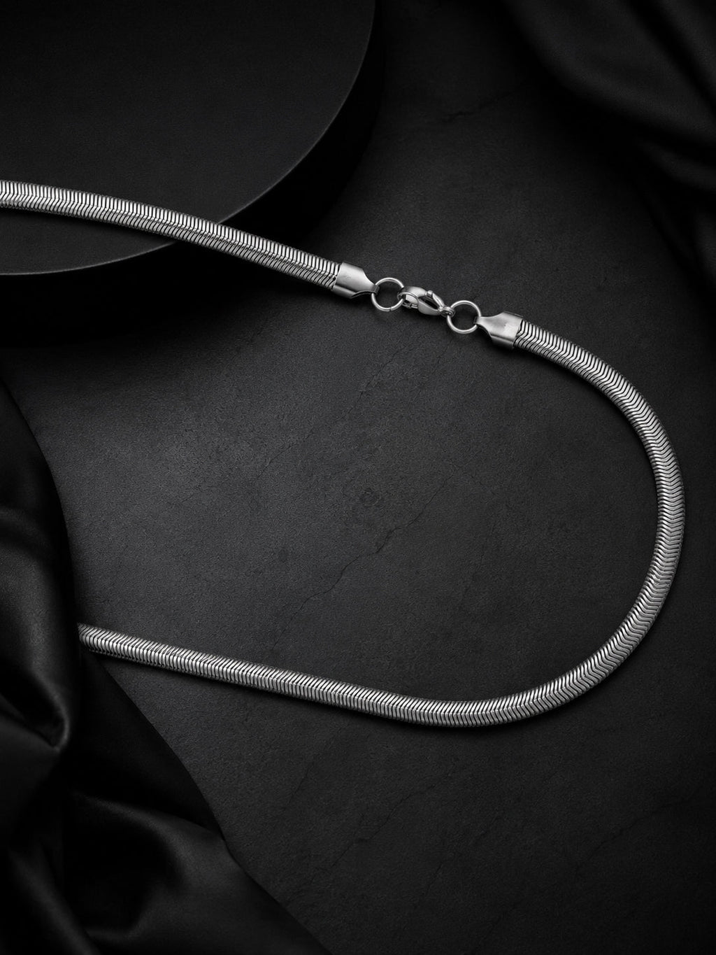 Rhodium Plating Anti Tarnish Waterproof Flat Chain
