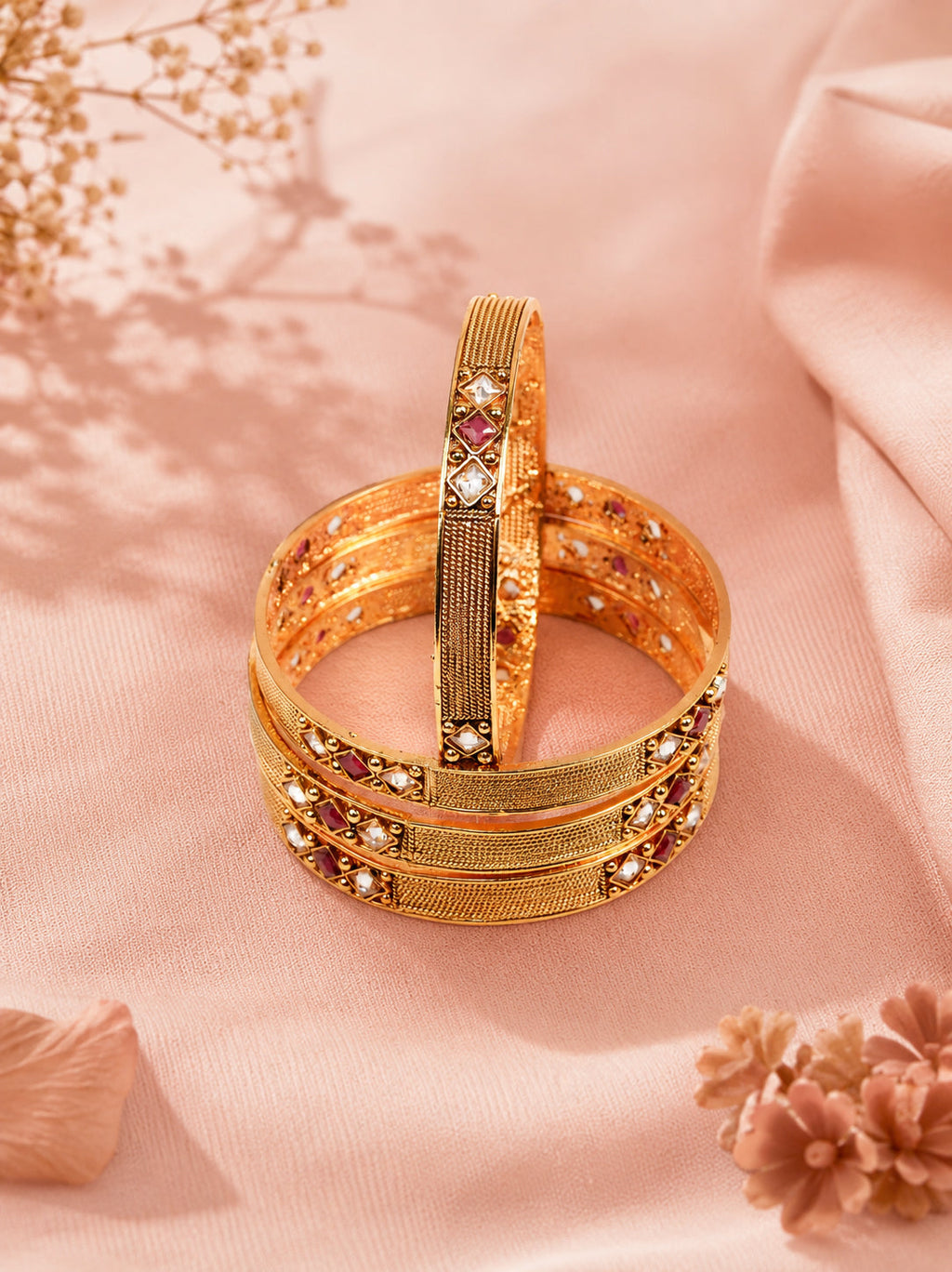 Aanura Gold Plated Minimal Heritage Bangle