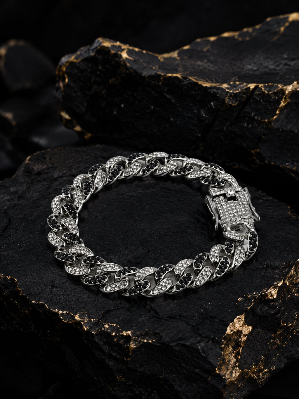 Rhodium Plating Anti Tarnish Waterproof Iced Bracelet