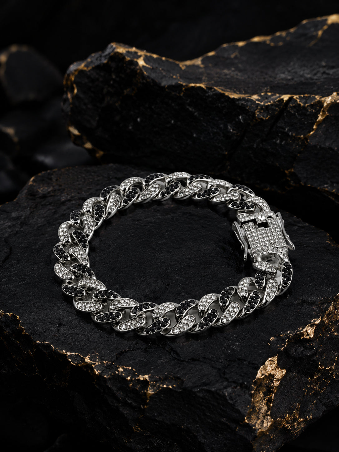 Rhodium Plating Anti Tarnish Waterproof Iced Bracelet