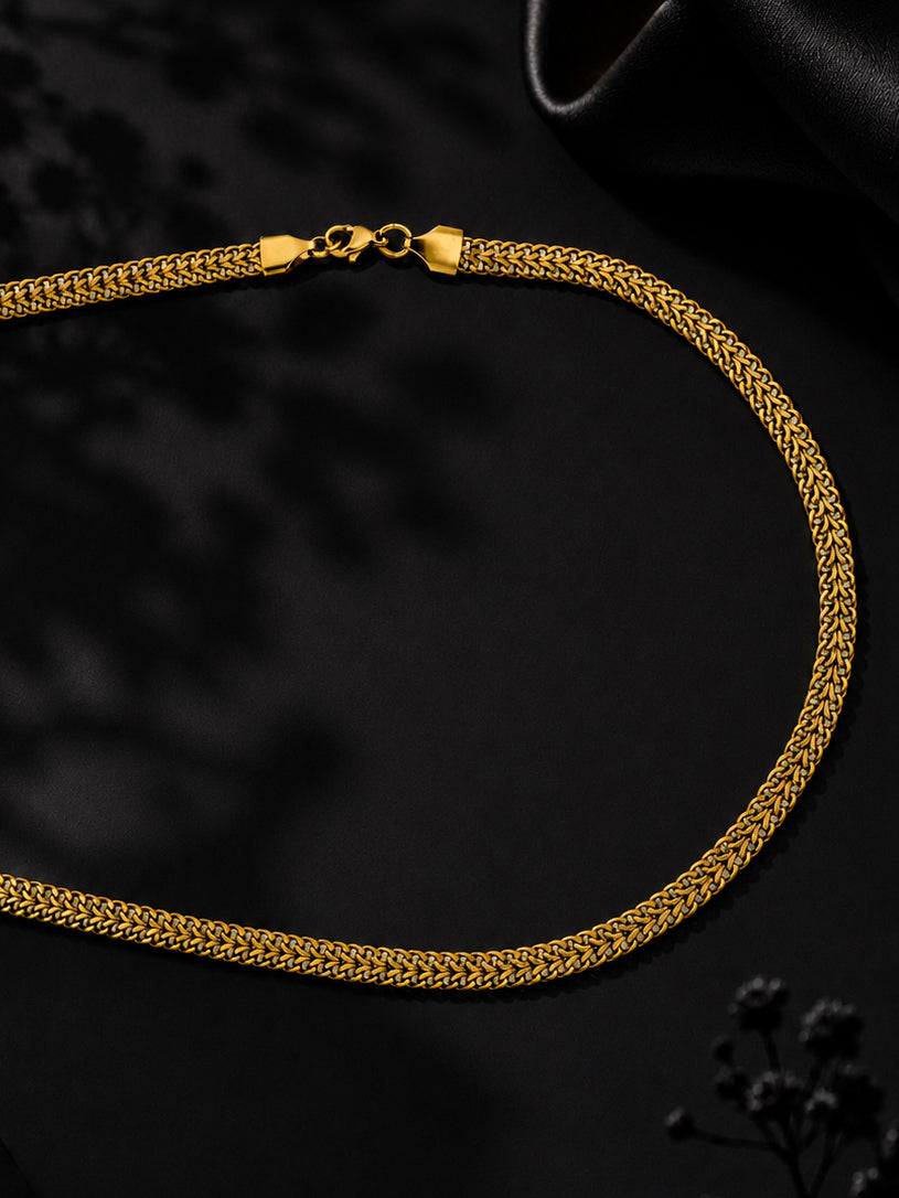 18K Gold Plated Cuban Link Anti-Tarnish Waterproof Chain