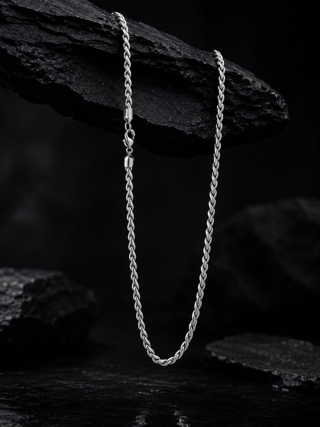 Rhodium Plating Anti Tarnish Waterproof Rope Chain