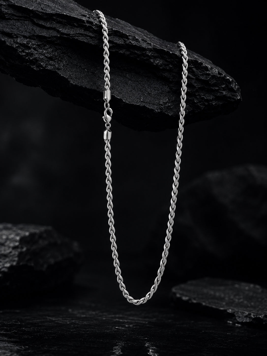 Rhodium Plating Anti Tarnish Waterproof Rope Chain