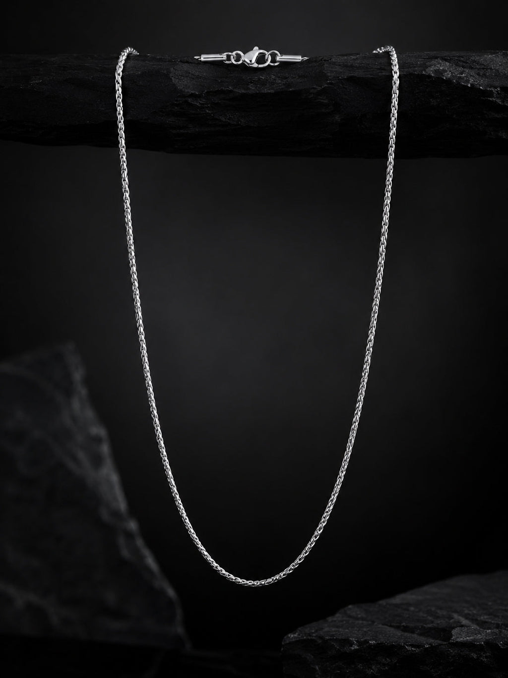 Rhodium Plating Anti Tarnish Waterproof Slim Chain