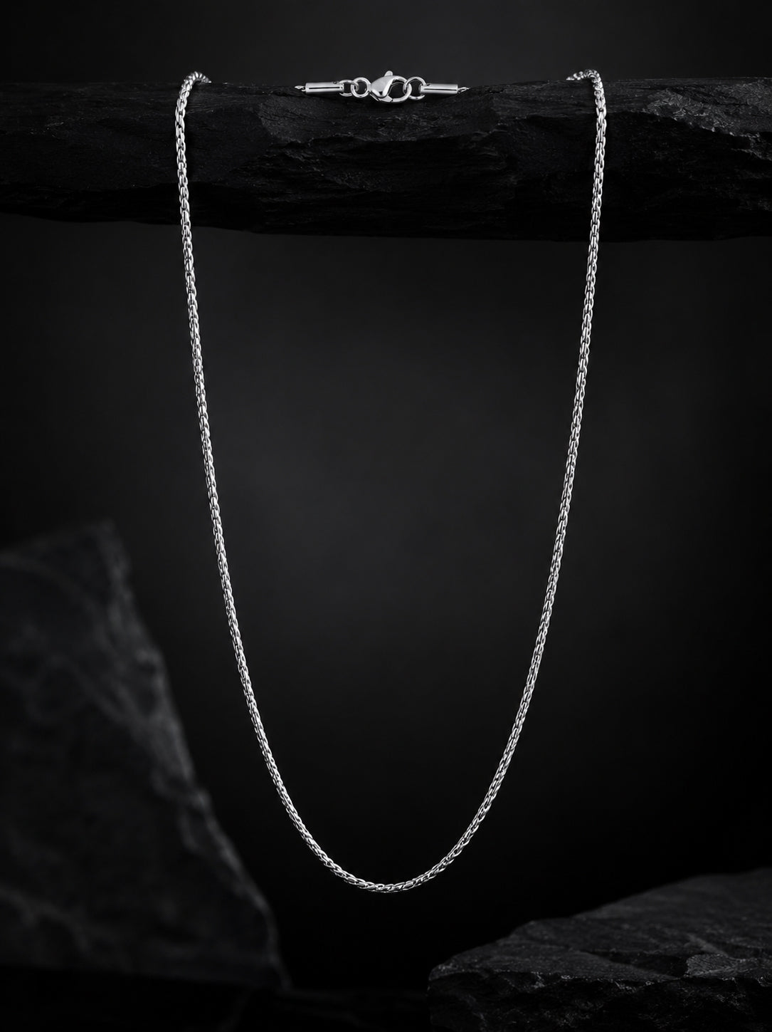 Rhodium Plating Anti Tarnish Waterproof Slim Chain