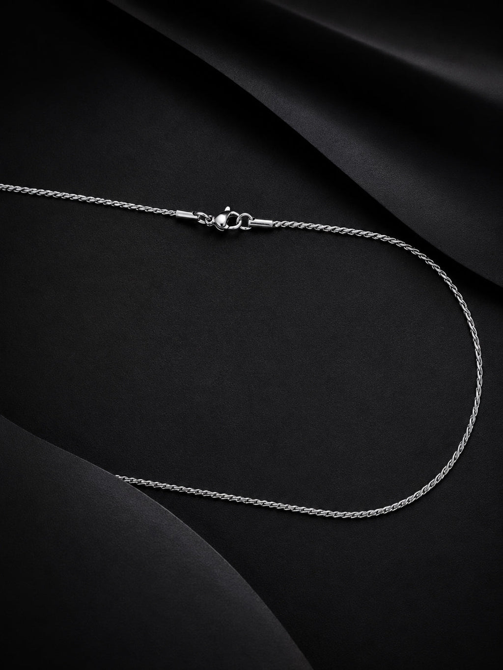 Rhodium Plating Anti Tarnish Waterproof Slim Chain