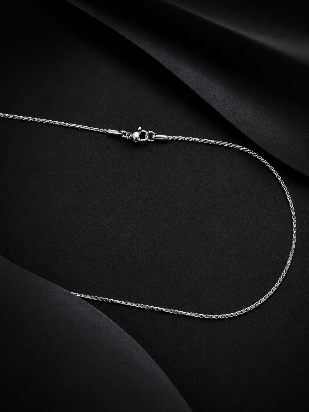 Rhodium Plating Anti Tarnish Waterproof Slim Chain