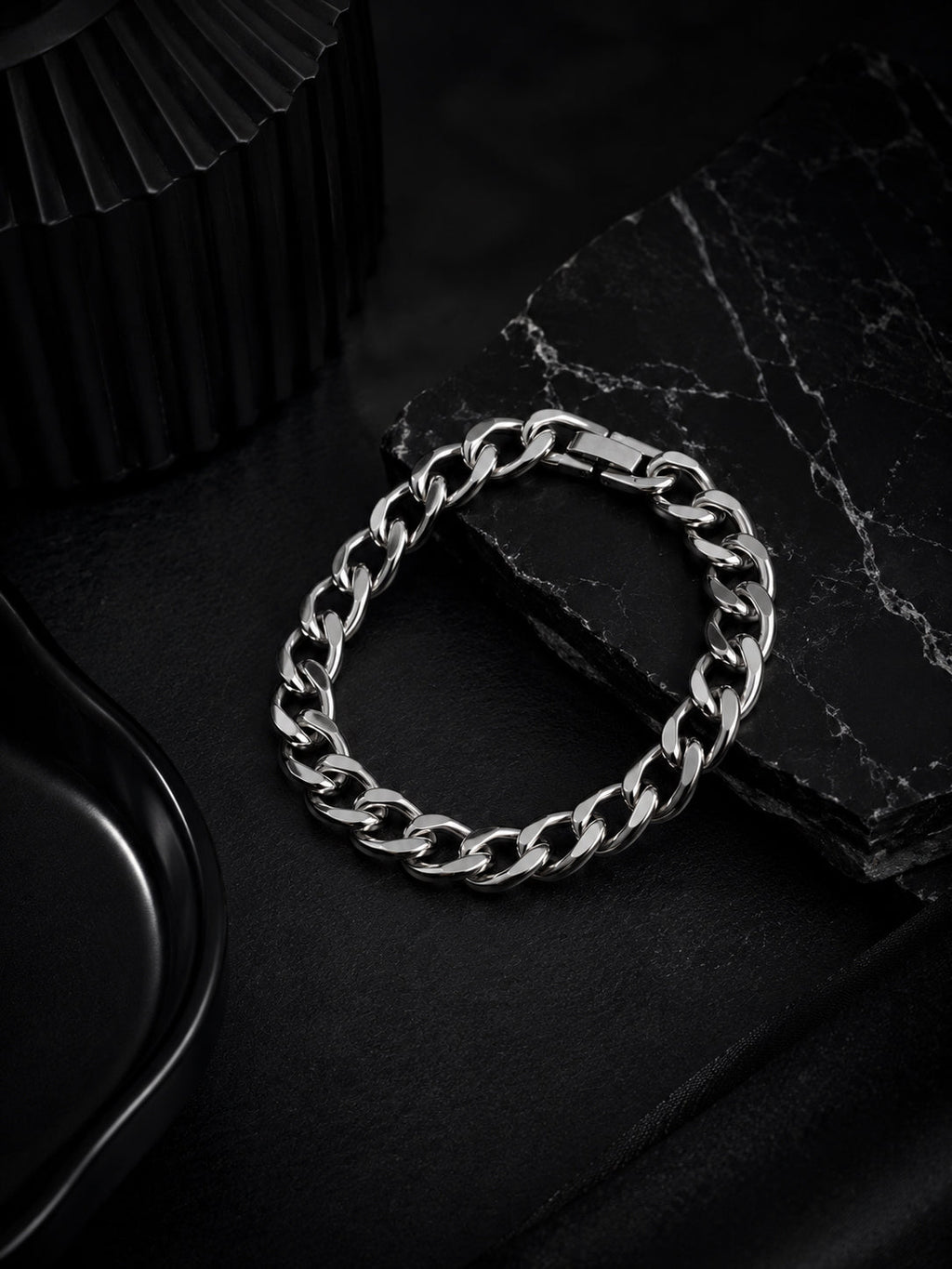 Rhodium Plating Anti Tarnish Waterproof C-Link Bracelet