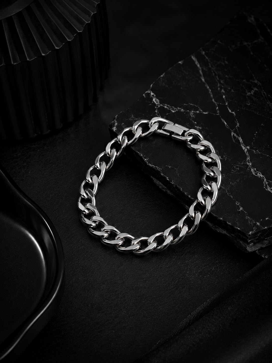 Rhodium Plating Anti Tarnish Waterproof C-Link Bracelet