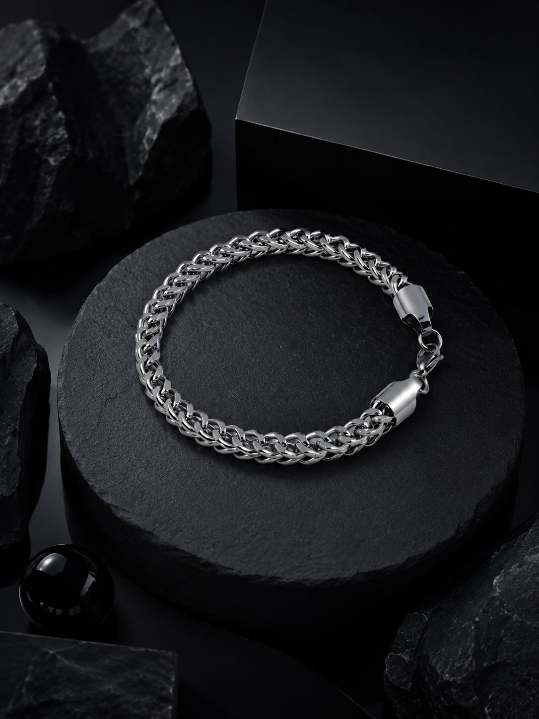 Rhodium Plating Anti Tarnish Waterproof Wheat Bracelet