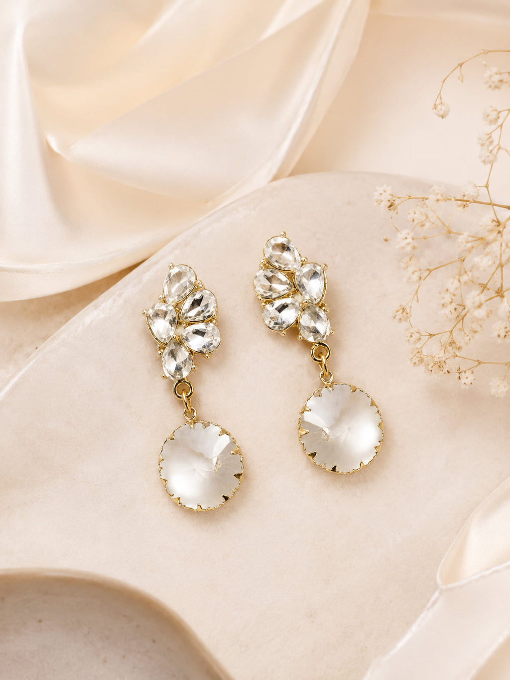 Aanura Crystal Drop Statement Earrings